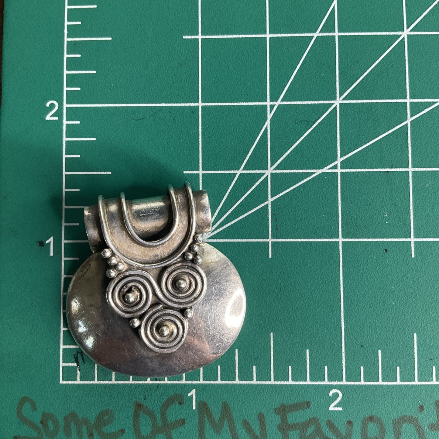 Vintage Sterling Silver Tribal/Spiral Pendant