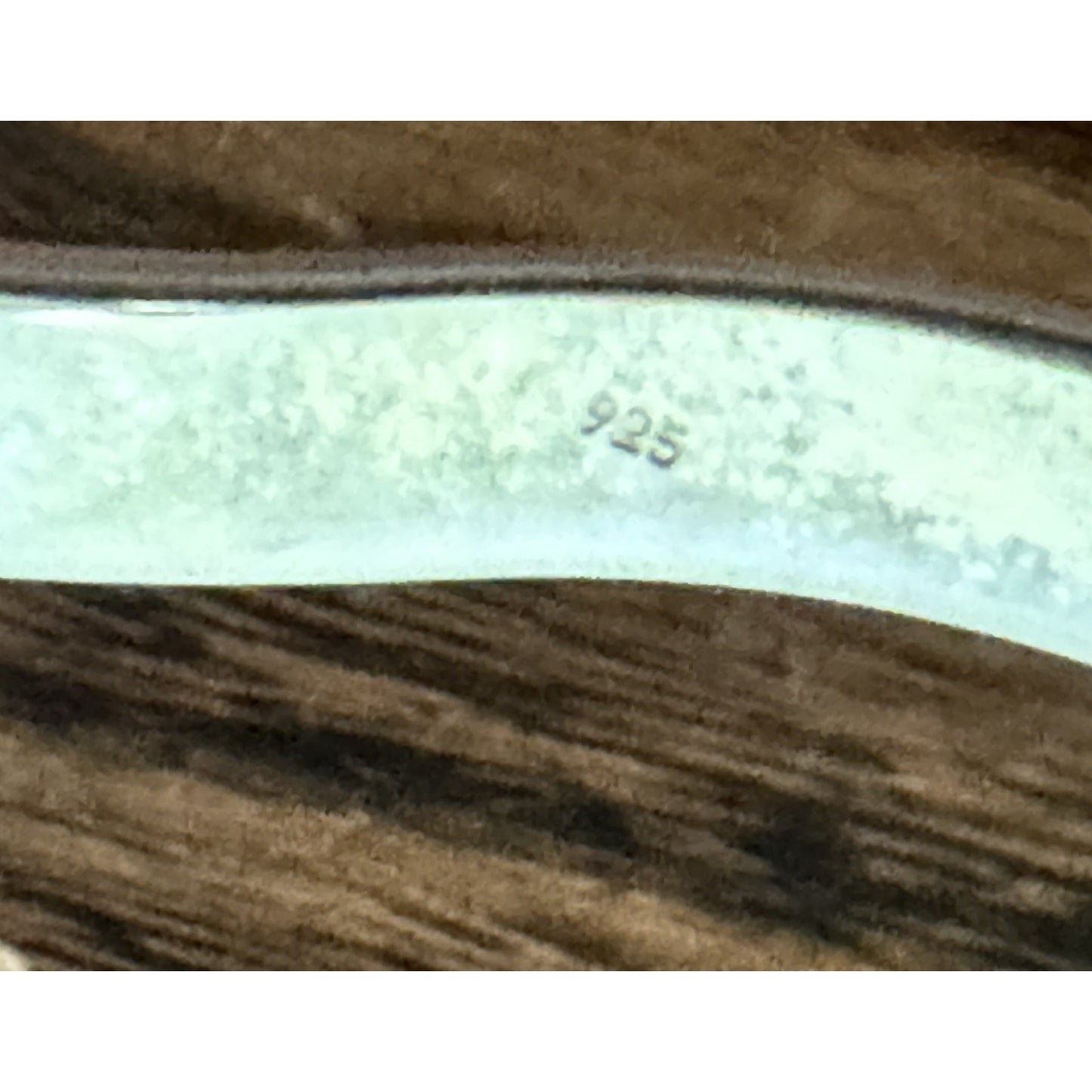 Vintage 925 Sterling Silver Modernist Mid Cen Wave Hinged Bangle Bracelet 26.2g