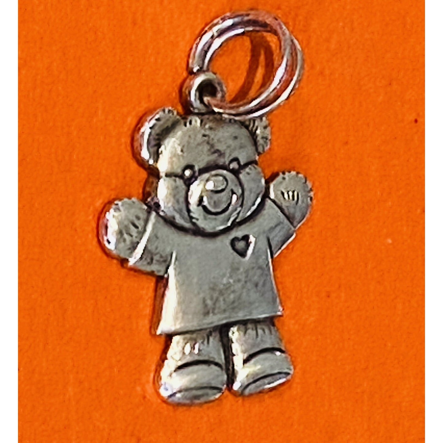 Pre owned James Avery Retired Silver Rare Girl Scout Cookies Teddy Bear 89 Charm
