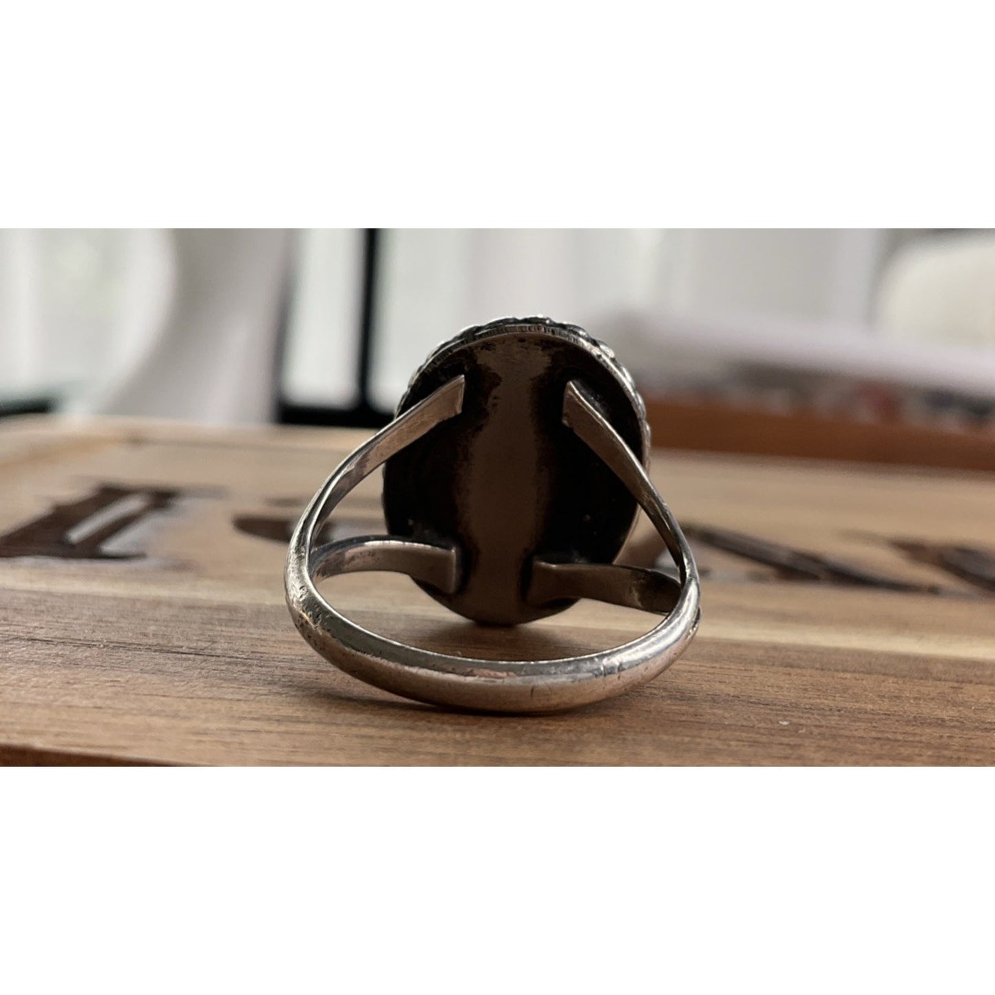 Vintage Sterling Silver Turquoise Ring Sz 7 Navajo Style