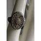 ATR 925 14K Gold Diamond Sterling Silver Ring Thailand Ornate Size 7.25