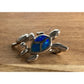 Sterling Silver Blue Opal Turtle Pendant 925 Inlay Sea Turtle Beach Ocean