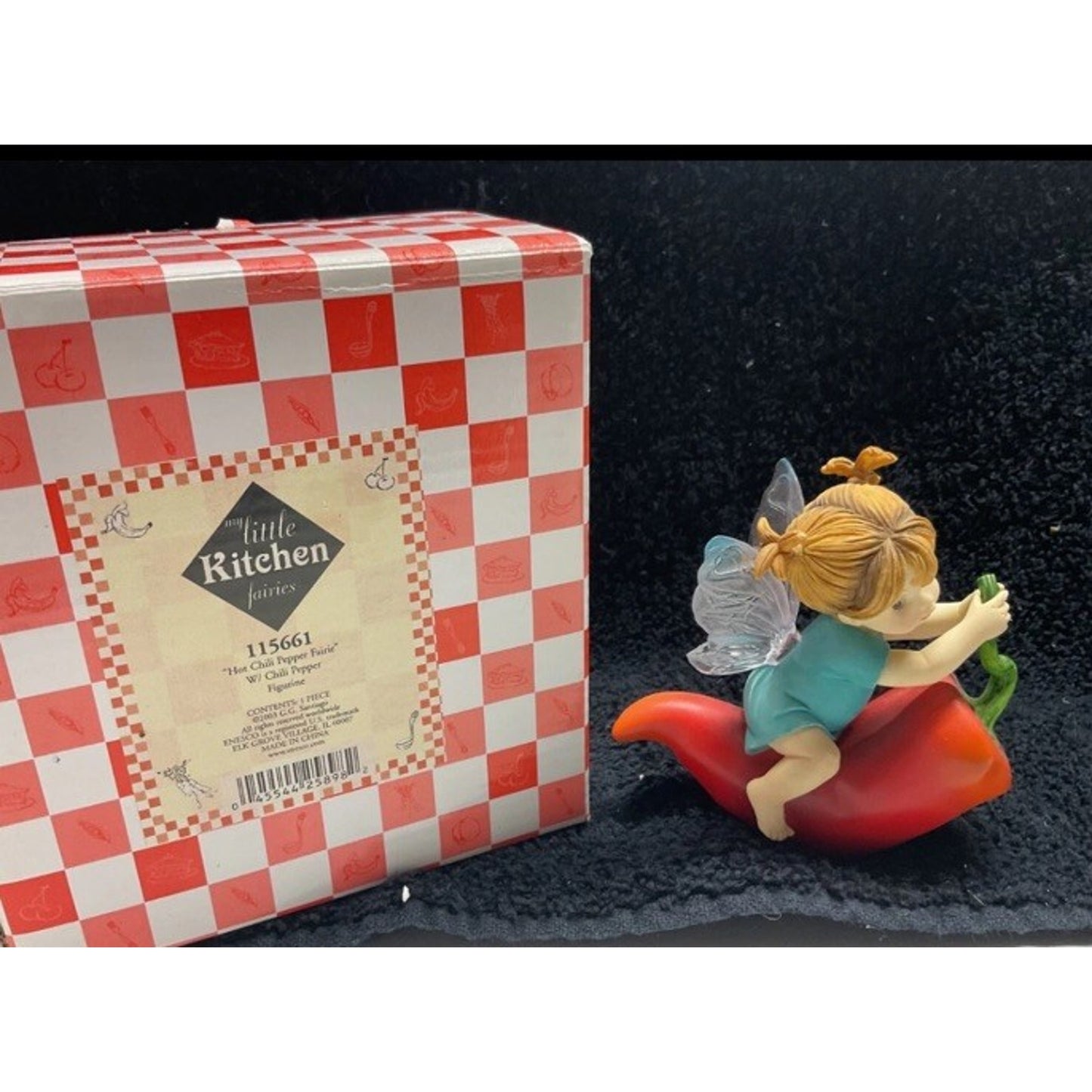 Enesco Kitchen Fairies “Hot Chili Pepper Fairie” 115661 2003 GG Santiago IN BOX