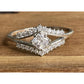 Sterling Silver 925 Engagement Ring With Clear Untested Stones Size 10.5