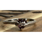 Sterling Silver Garnet Heart Bypass Love Ring 925 January Birthstone Size 10.25