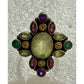 Nicki Butler Multi Gemstone Sterling Silver Ring 925 India Amethyst Garnet 7.5