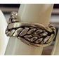 Sterling Silver 925 Roped Braided Crossover Thick Band Ring Size 6