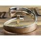 Footnotes Faith Hope Love Sterling Silver Cross Bypass Religious Band Size 9