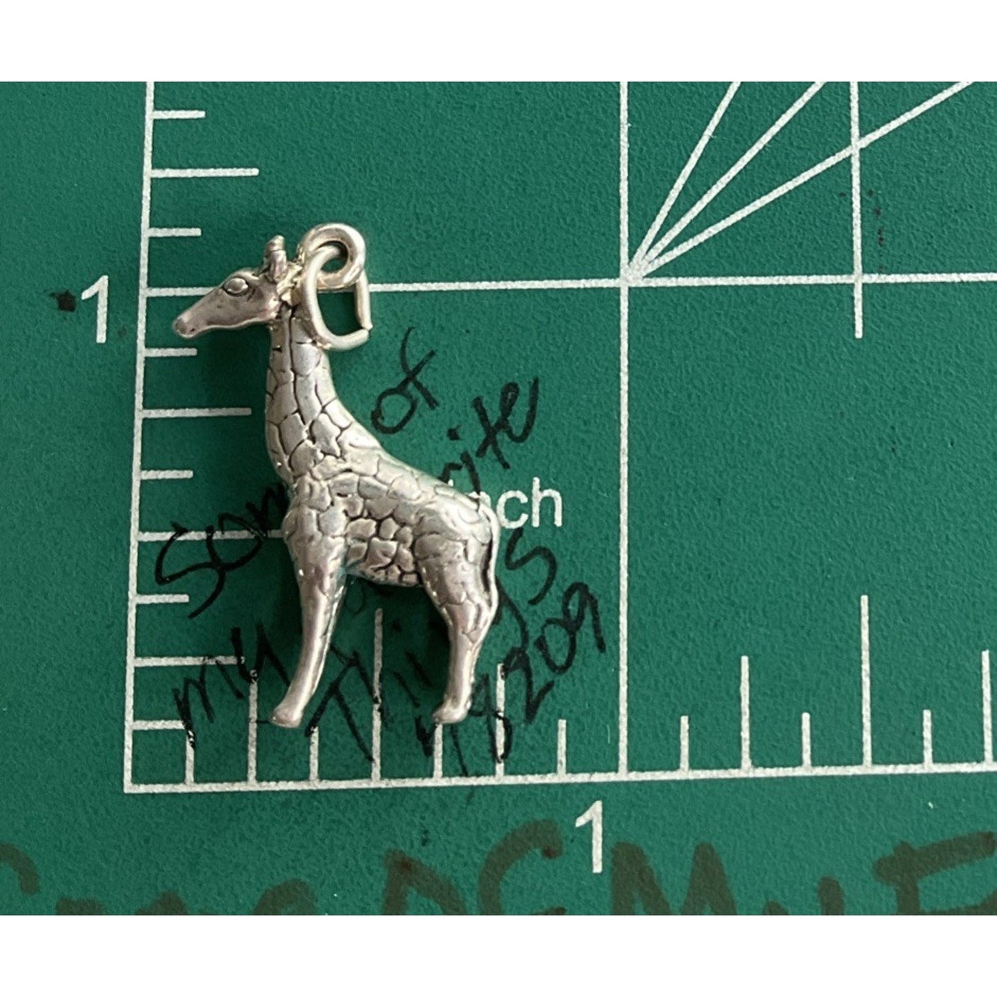 925 Sterling Silver Giraffe Charm Pendant Safari Animal Zoo Vintage Charm