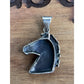 Vintage Silver Tone Horse Head Pendant Western Equestrian Charm Horse