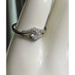 Sterling Silver 925 Engagement Ring With Clear Untested Stones Size 10.5
