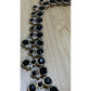 NWOT White House Black Market Black Crystal Rhinestone Gold Statement Necklace