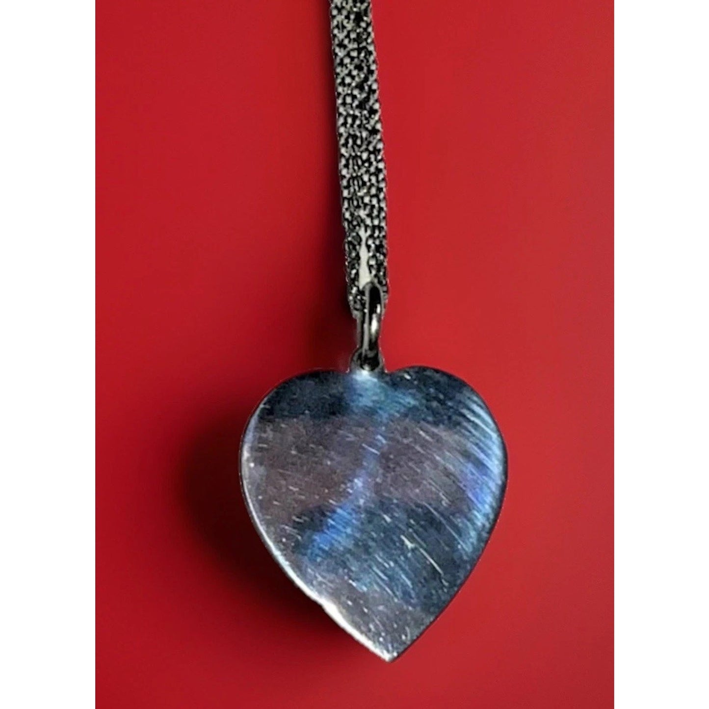 Tiffany & Co Sterling Silver Heart Pendant & 16” Necklace Chain 10g Classic