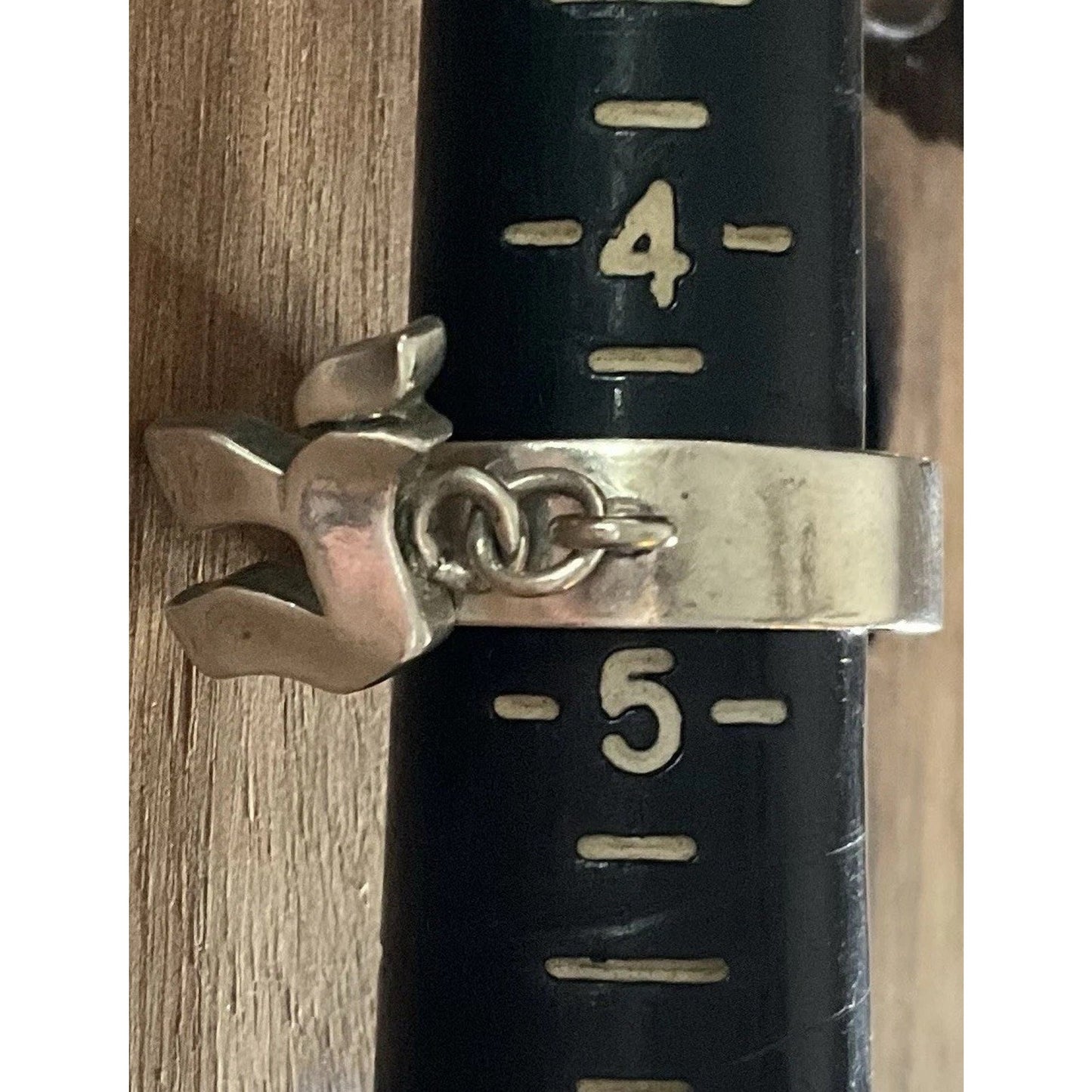 Roxanne Assoulin ROX Sterling Silver Chai Ring Hebrew חי Charm Ring Size 4.5