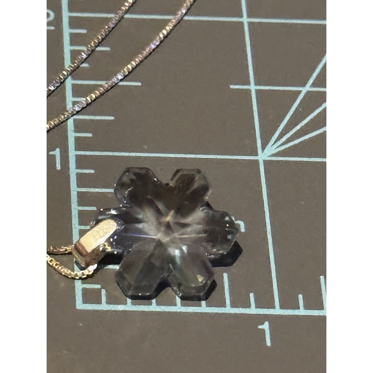 Vintage Sterling Silver Swarovski Crystal Snowflake Pendant Necklace 18”