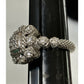 Judith Ripka Sterling Silver Diamonique Halo Cluster Ring size 7 - 9gr