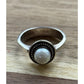 James Avery Retired Sterling Silver Vintage Beaded Ring W/ Cultured Pearl Sz 7