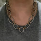 Preowned James Avery Retired HTF Chunky Silver and Bronze Changeable Necklace 20”