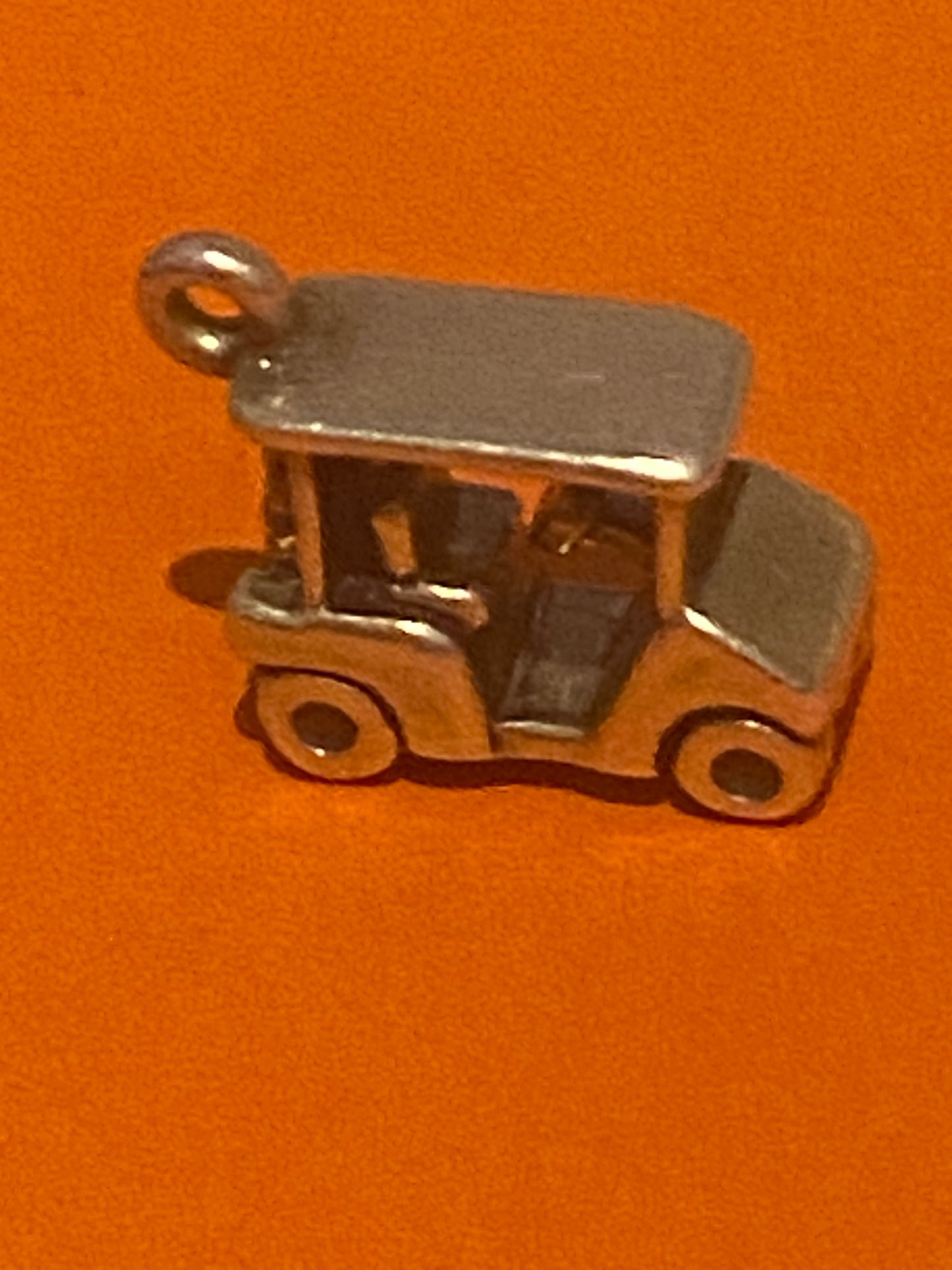 Preowned James Avery Retired Hard to Find 3D Silver Golf Cart Charm