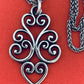 Preowned James Avery Retired Silver Jubilant Heart Pendant and 28” Necklace