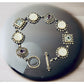Ross Simons Bali Artisan Sterling 925 MOP Blue Topaz Amethyst Toggle bracelet 8”