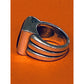 Pre owned James Avery Retired Silver Square Black Onyx Ring Size 6