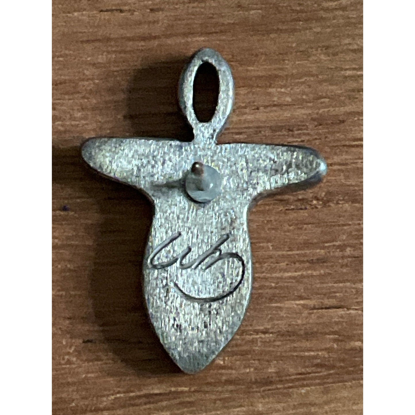Andy Lakey Signed Sterling Silver Angel Lapel Tie Tack Modernist Spiritual 5.5g