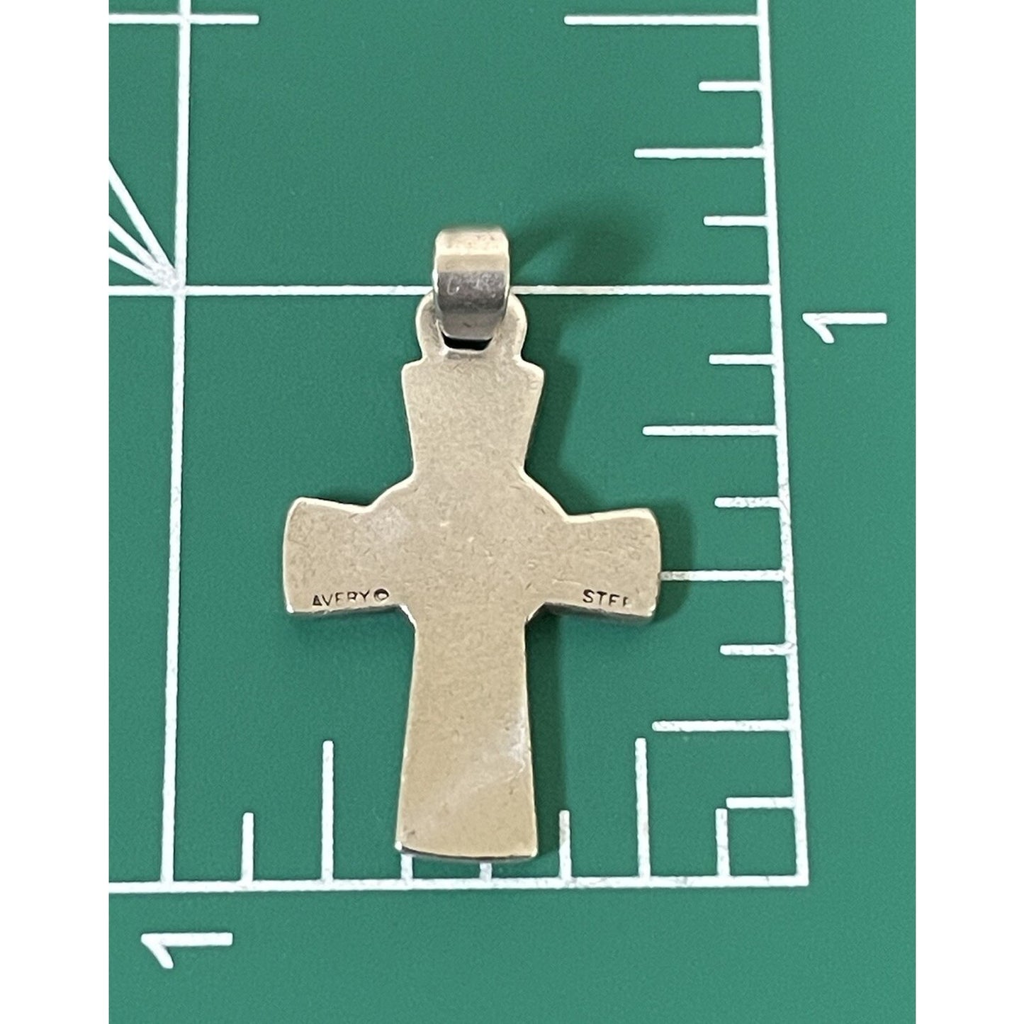 James Avery Retired Silver Heart Cross Love Pendant Pre-Owned
