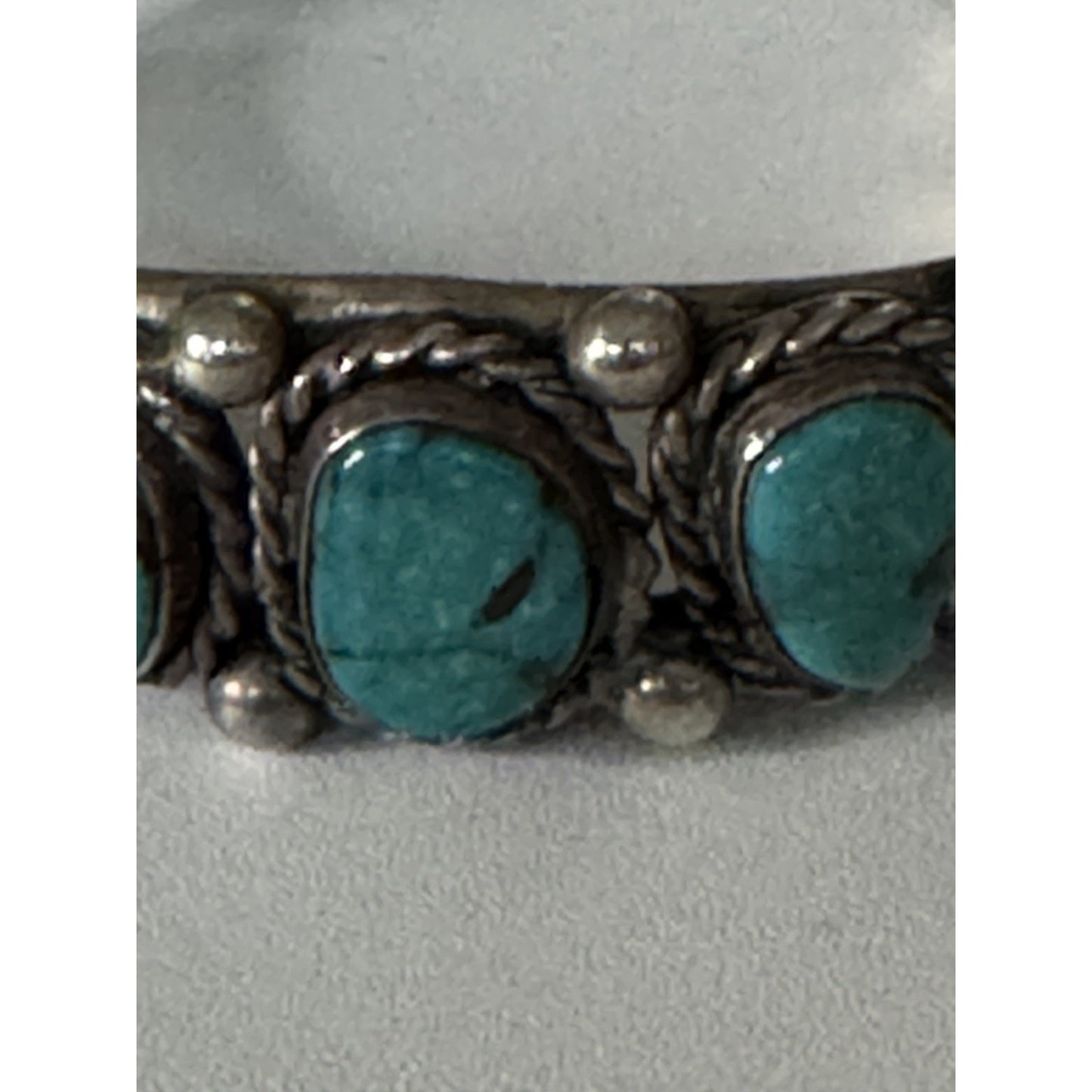 L Kaye Begay Vintage Navajo Sterling Silver Kingman Turquoise Cuff Bracelet 34g