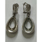 Vintage Judith Ripka Sterling Silver Textured Braided Teardrop Earrings 10g