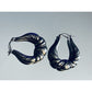 Vintage Sterling Silver 925 Sculpted Hoop Earrings Fluted Ribbed 1¼” 4g