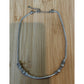 Vintage Brighton Silver Plated Curved Bar Bead Woven Chain Necklace 21” Adjustab