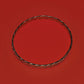 Vintage Taxco Mexican Sterling Silver Flat Twist Rope Bangle Bracelet 17g Medium