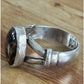 Vintage Sterling Silver Jasper Cabachon Ring Handmade Artisan Southwestern Sz 8