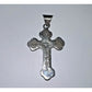 Vintage Mexican Sterling Silver Turquoise Cross Pendant 2.5 Boho Southwest Style