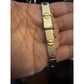 Vintage Milor Italy 925 Sterling Silver Gold Tone Screw Link Bracelet 7.5”