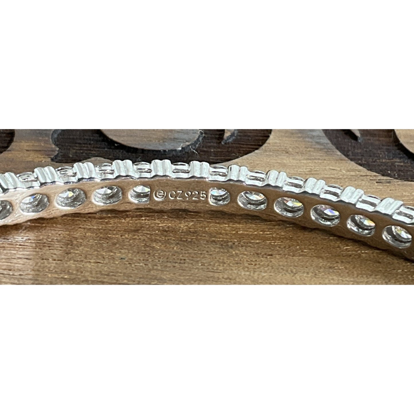 Sterling Silver CZ Tennis Bangle Bracelet 925 Cubic Zirconia