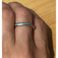 Retired Tiffany & Co. Blue Enamel Sterling Silver Narrow Stripe Band Ring Size 8