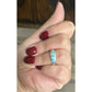 Vintage Kabana 925 Sterling Silver Turquoise Inlay Ring Size 7 Designer