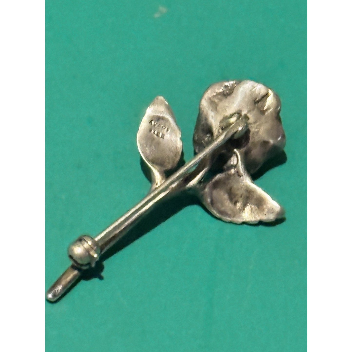 Vintage James Avery Retired Sterling Silver 925 Rose Flower Brooch Pin