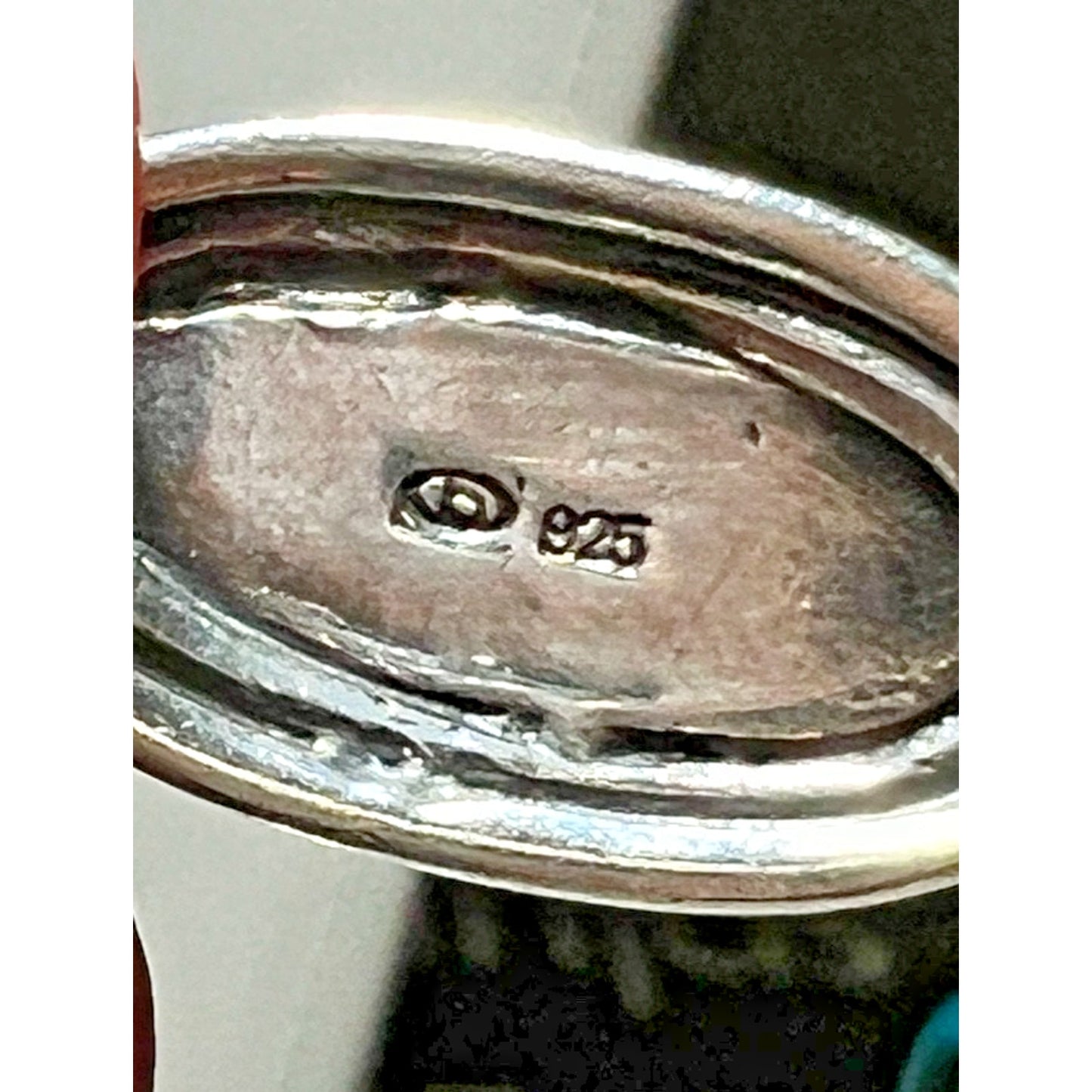 Artisan Sterling Silver 925 Turquoise Bangle Bracelet Southwest Style 9g Size M