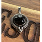BA 925 Sterling Silver Black Onyx Pendant Large Statement Round Cabochon Vintage