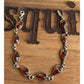 Vintage Sterling Silver 925 Amber Teardrop Link Bracelet 7.5”