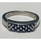 Vintage Michael Dawkins Sterling Silver Beaded Pebble Bar Ring Size 7.5 5g