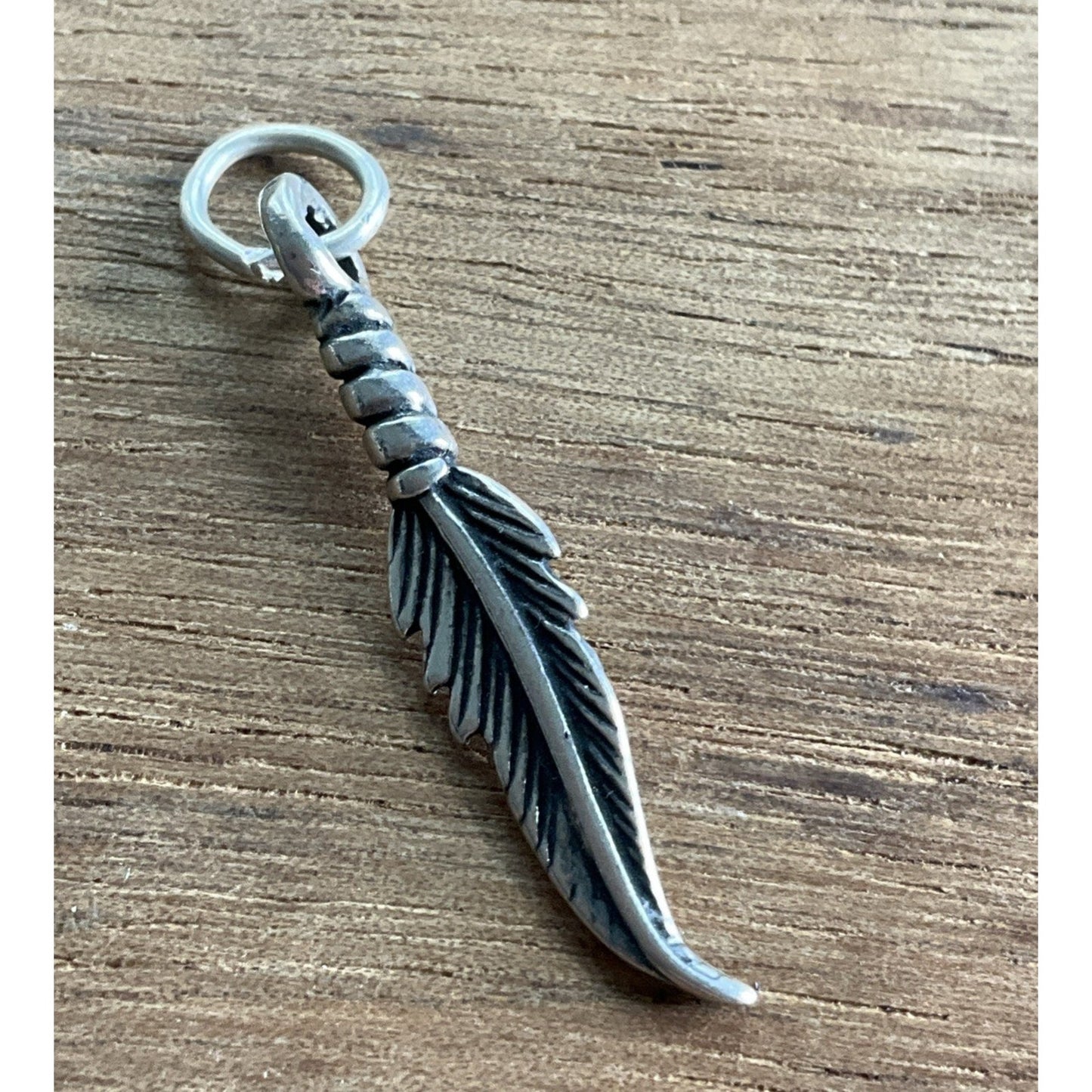 Vintage Sterling Silver Feather Charm