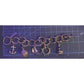 Vintage Chunky Lands End Gold Tone Nautical Beach Charm Toggle Bracelet 7.5”