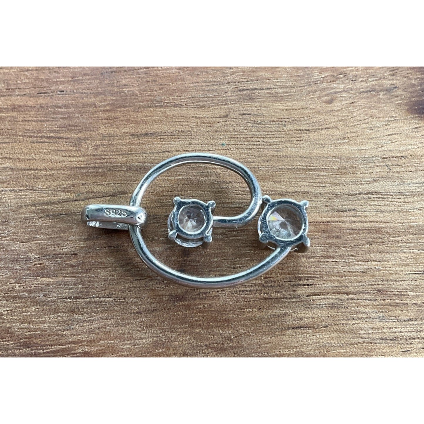 Sterling Silver CZ Cilcle Pendant