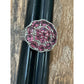 STS Orissa Rhodolite Garnet Cluster Cocktail Ring 5.2g Size 6.5