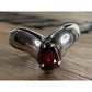 Retired James Avery Apogean Sterling Silver Red Garnet Teardrop Ring Size 5.5