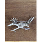 Vintage Navajo Sterling Turquoise Roadrunner Pin Brooch Signed K.P. 2.3g